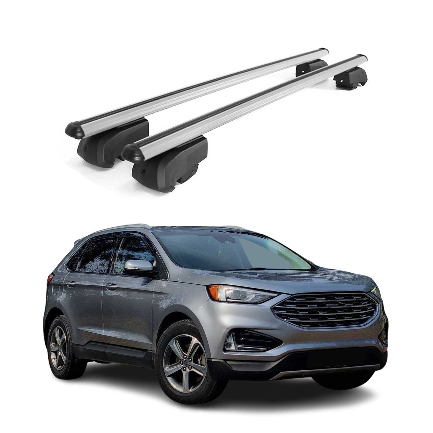 2015-2024 Ford Edge Roof Rack Cross Bars Silver