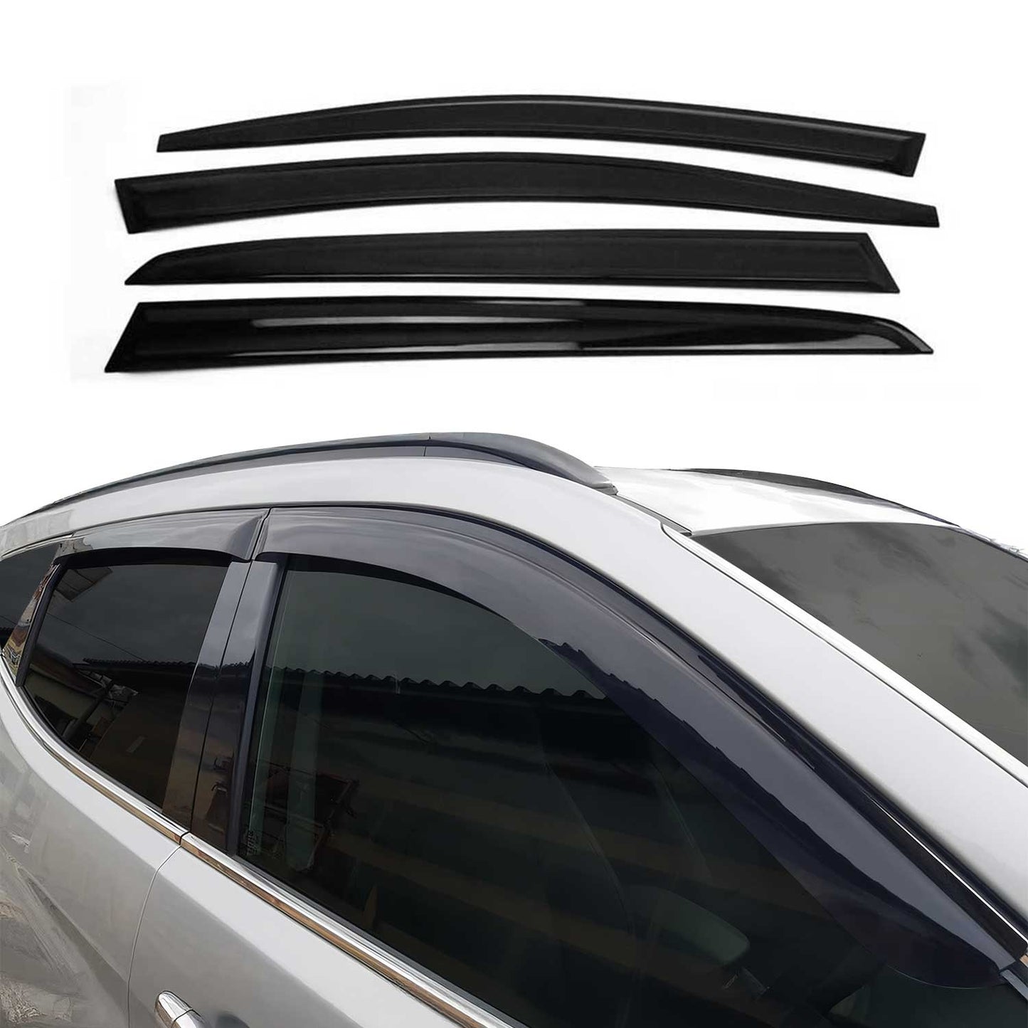 2011-2018 Nissan Juke Window Visor Vent Rain Deflector 4Pcs Smoke