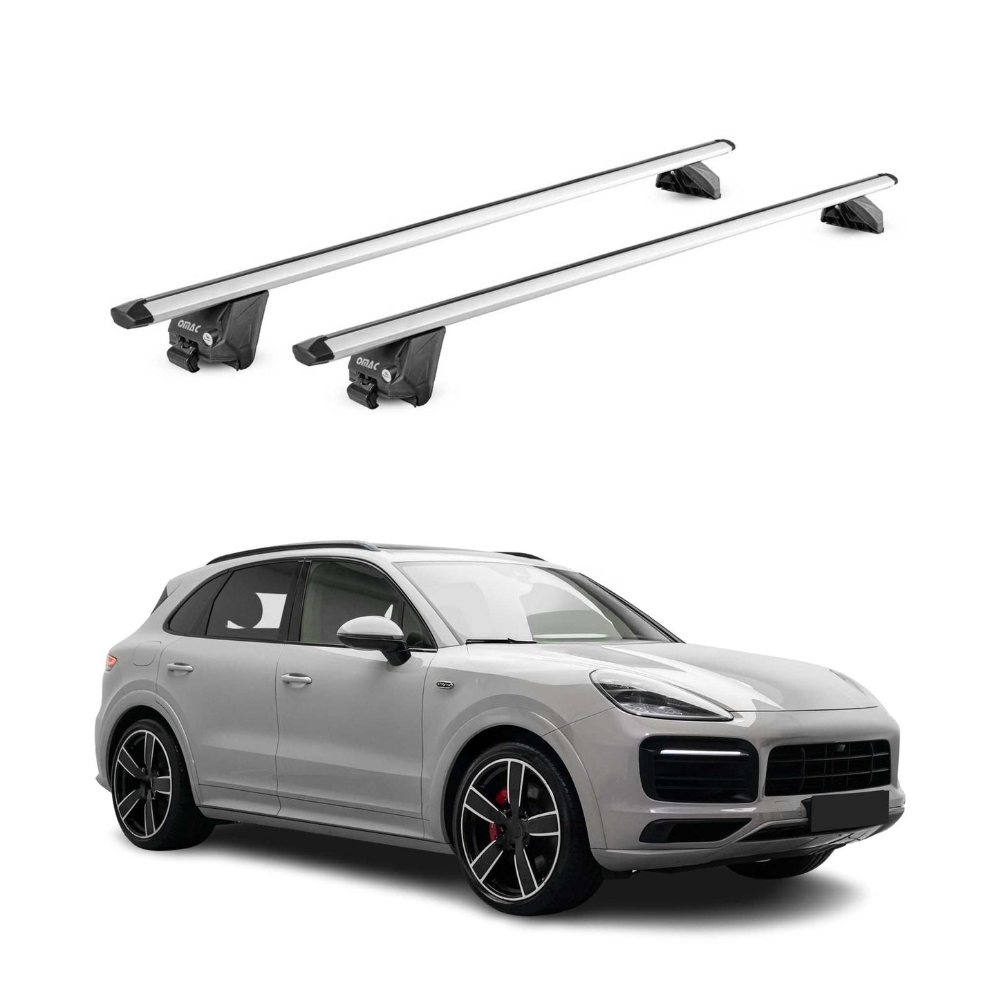 2019-2026 Porsche Cayenne Roof Rack Cross Bars Silver