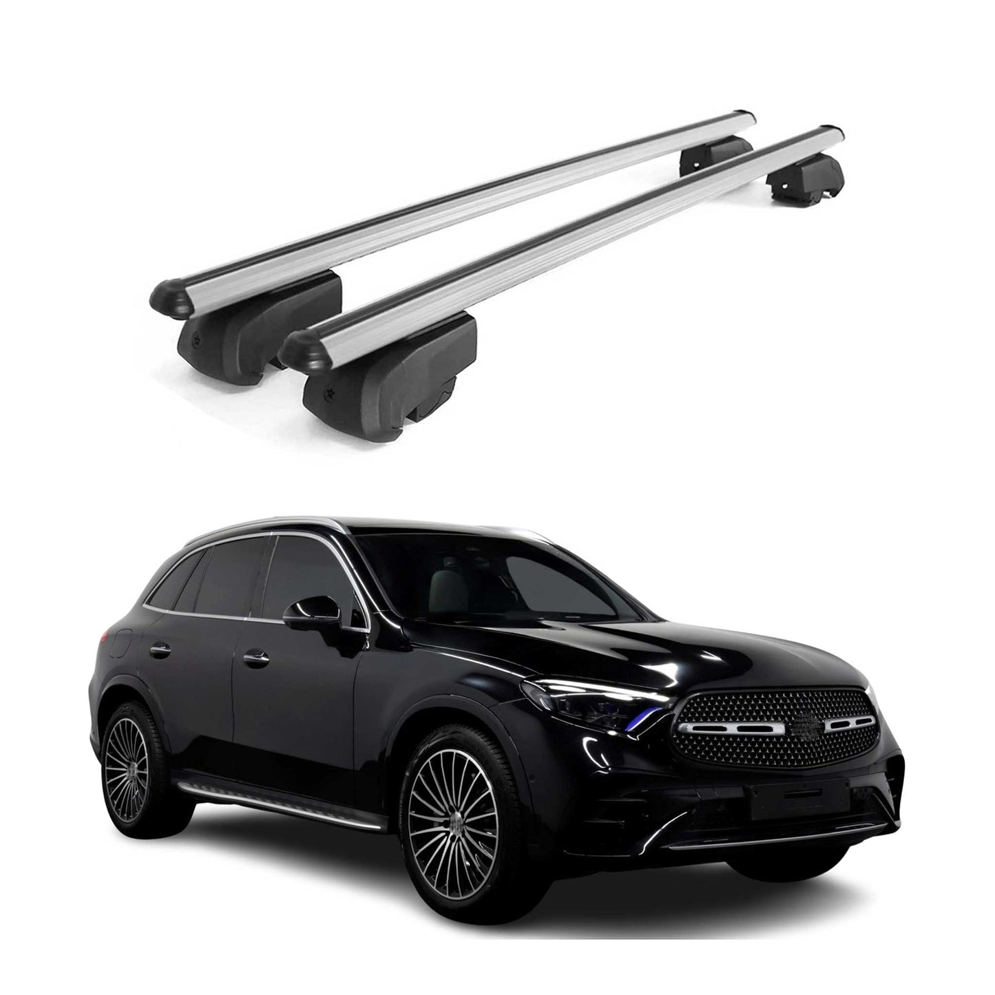 2023-2026 Mercedes GLC Class X254 Roof Rack Cross Bars Silver