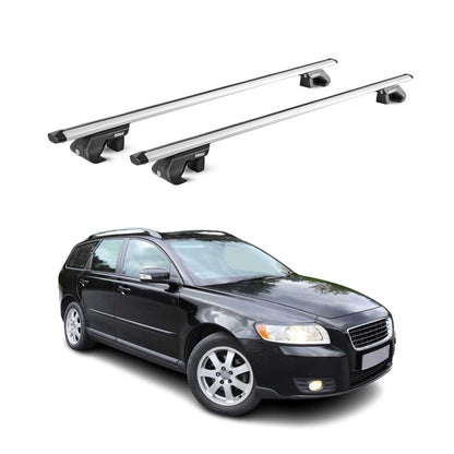 2004-2012 Volvo V50 Roof Rack Cross Bars Luggage Carrier 2 Pcs