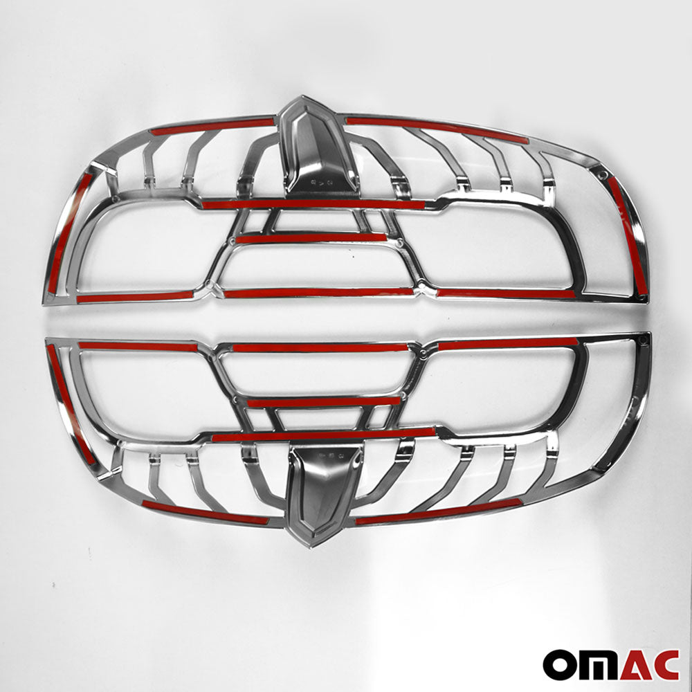 OMAC Trunk Tail Light Trim Frame for RAM ProMaster City 2015-2022 Chrome Silver 2 Pcs 2524101F