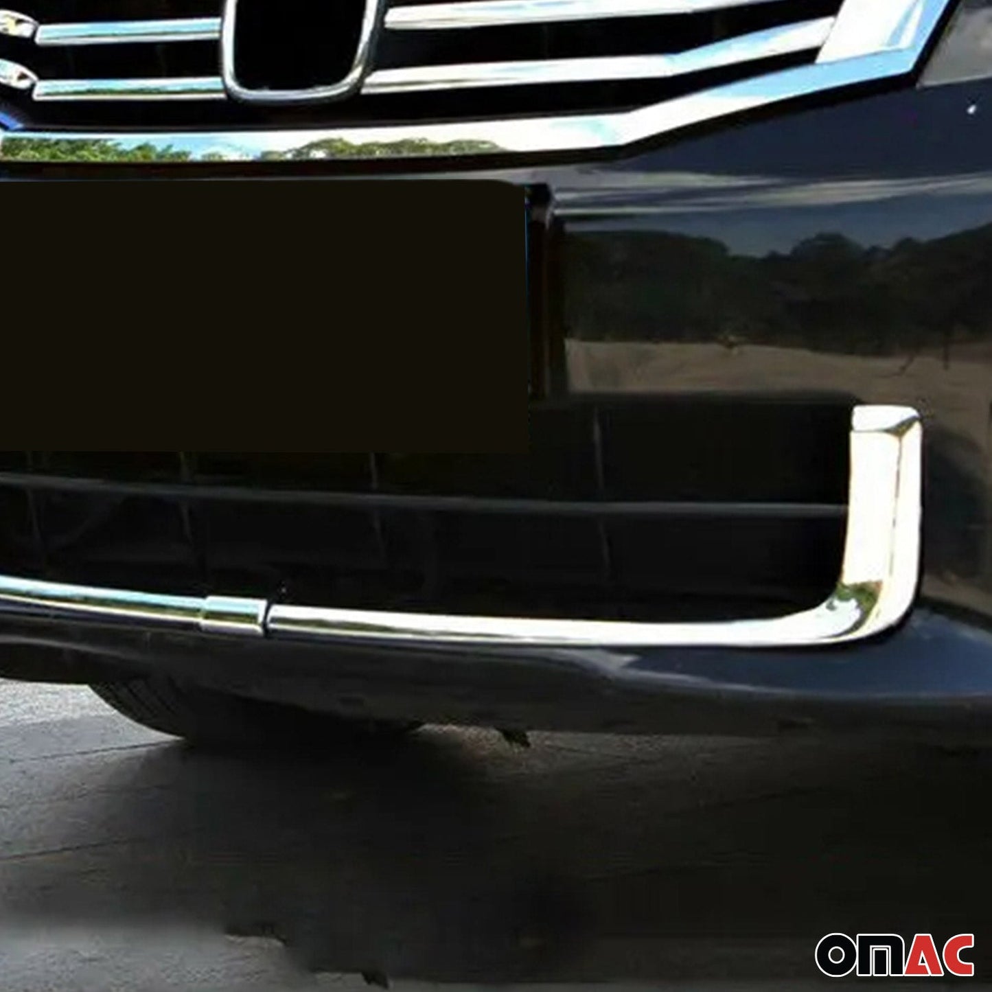 OMAC Front Bumper Grill Trim Molding for Acura TSX 2009-2014 Silver 2 Pcs U003653