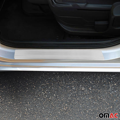 OMAC Door Sill Scuff Plate Scratch Protector for VW Amarok 2010-2020 Steel Silver 4x 7535091