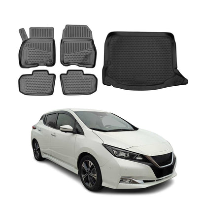 2018-2025 Nissan leaf Floor Mats & Cargo Liner Full Set Black