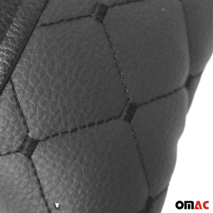 OMAC 1x Car Seat Neck Pillow Head Shoulder Rest Pad PU Leather Black 96322-SS1