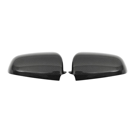 OMAC Side Mirror Cover Caps Fits Audi A4 2001-2005 Sedan Carbon Fiber Black 2 Pcs 1118111C