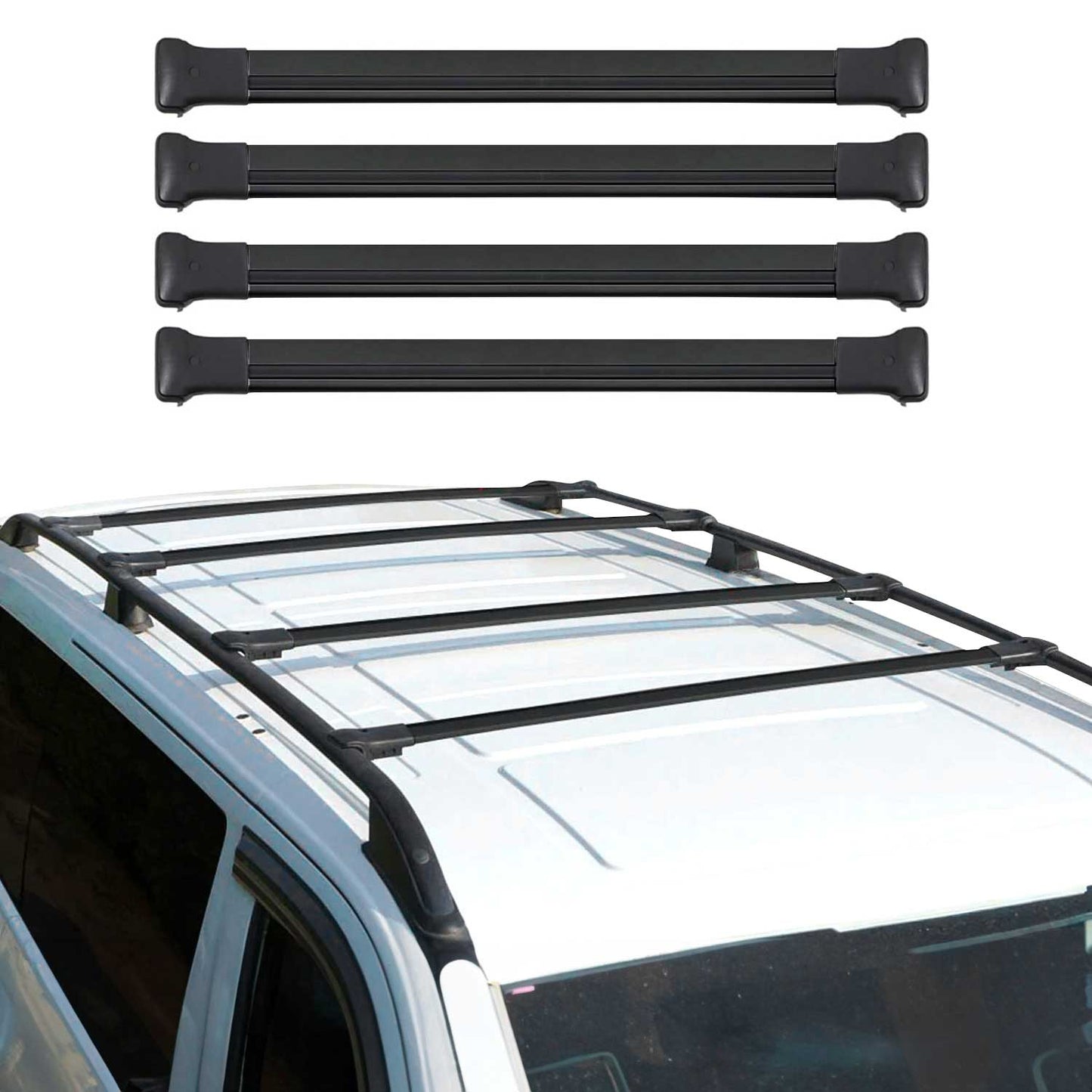 2016-2024 Mercedes Metris Roof Rack Cross Bars Black