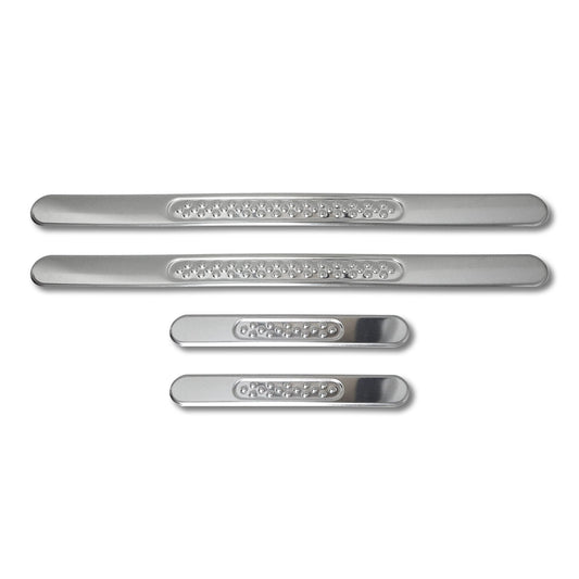 OMAC Door Sill Scuff Plate Scratch Protector for Dodge Nitro Steel Silver 4 Pcs U015047