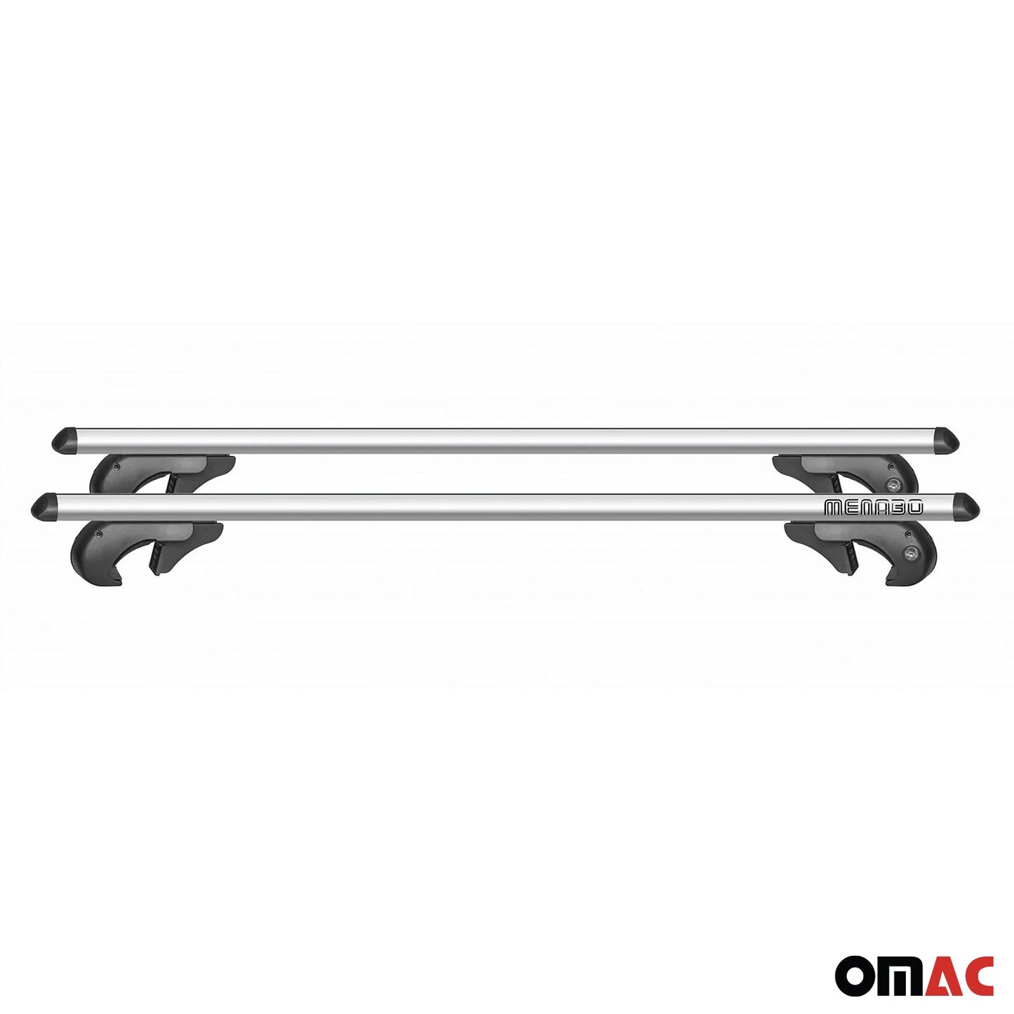 OMAC Cross Bars Roof Racks for Toyota RAV4 2013-2018 Silver Alu Luggage Carrier U022902
