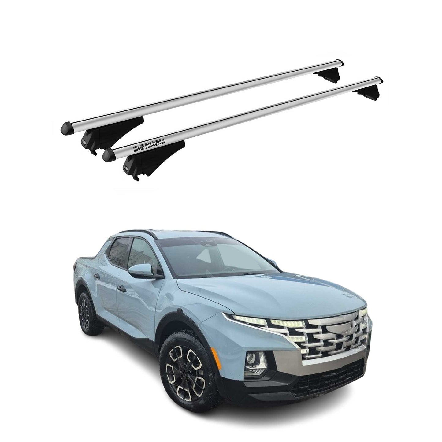 2022-2026 Hyundai Santa Cruz Roof Rack Cross Bars Silver