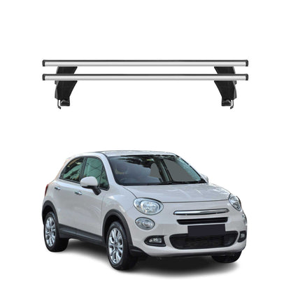 2016-2023 Fiat 500X Roof Rack Cross Bars Silver