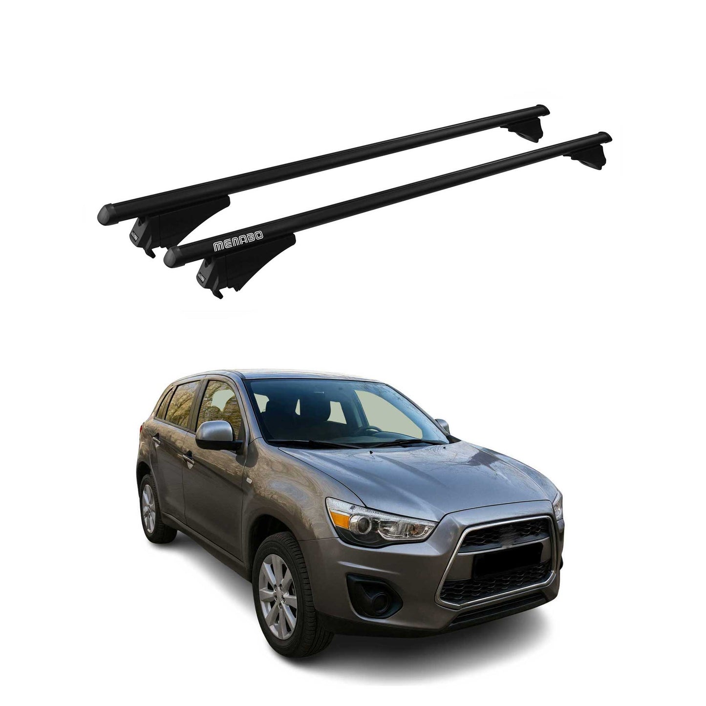 2011-2024 Mitsubishi Outlander Sport Roof Rack Cross Bars Black