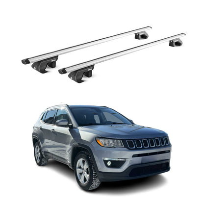2007-2010 Jeep Patriot Roof Rack Cross Bars Silver