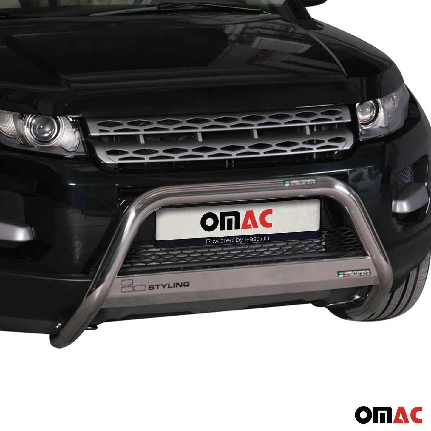 OMAC Bull Bar Push Front Bumper for Land Rover Range Rover Evoque 2012-2015 Silver 6005MSBB092