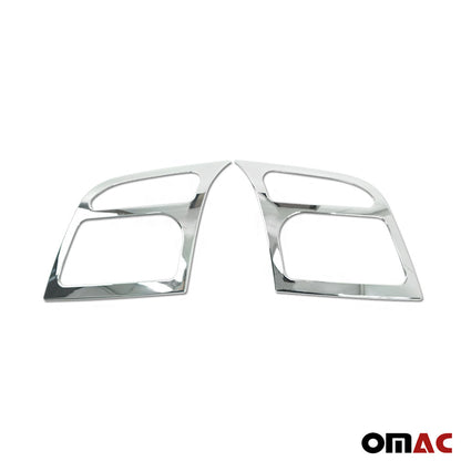 OMAC Fog Light Headlight Lamp Cover for Ford Transit Connect 2010-2013 Chrome 2 Pcs 2620102