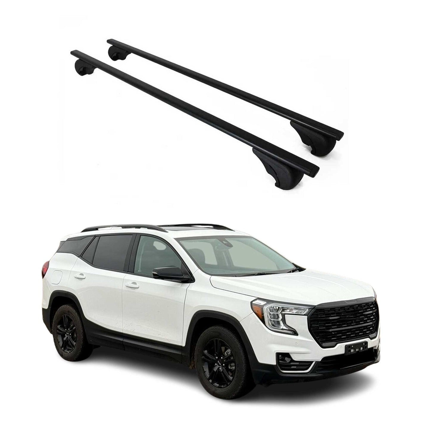 2018-2024 GMC Terrain / Terrain Denali Roof Rack Cross Bars Black