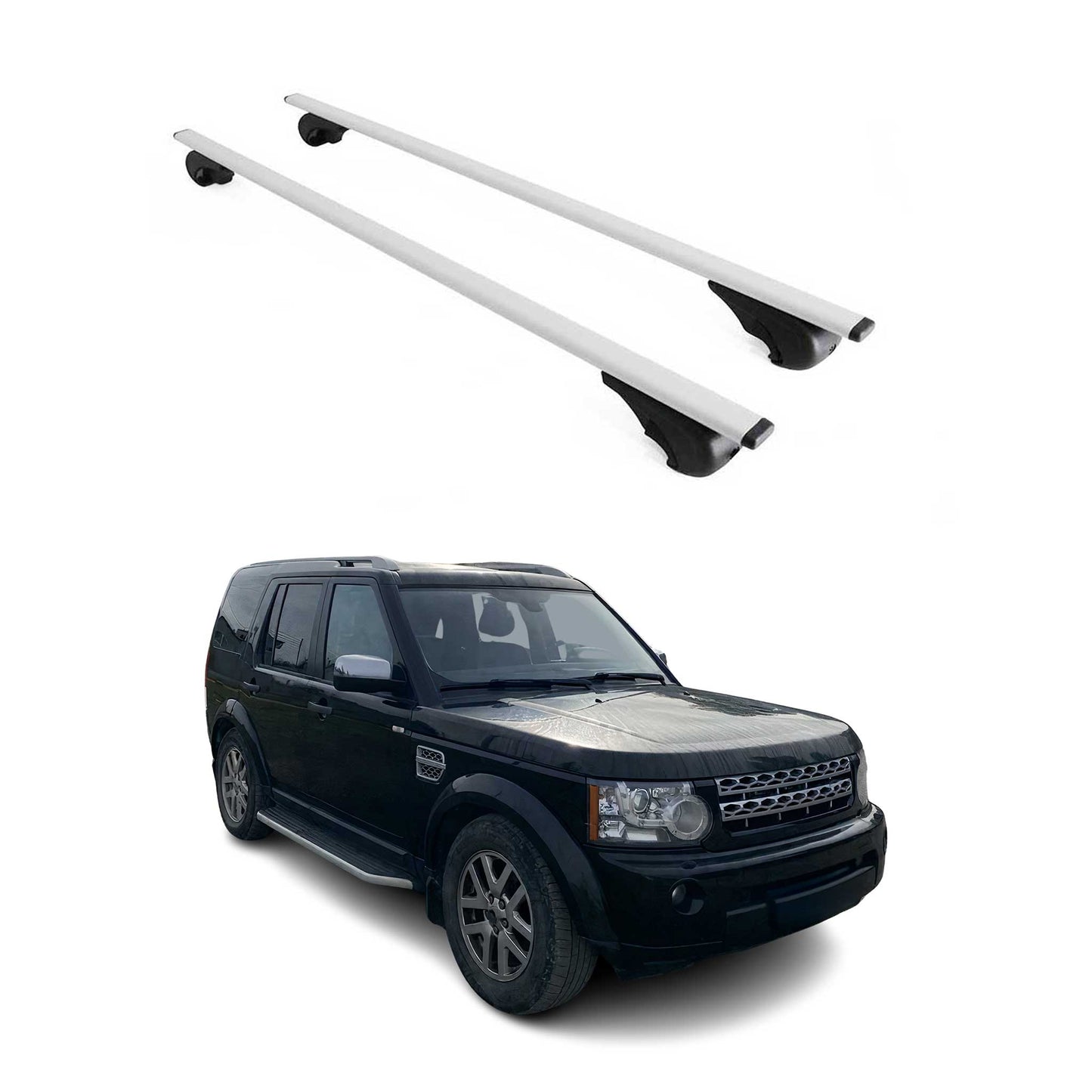 2010-2016 Land Rover LR4 Roof Rack Cross Bars Silver