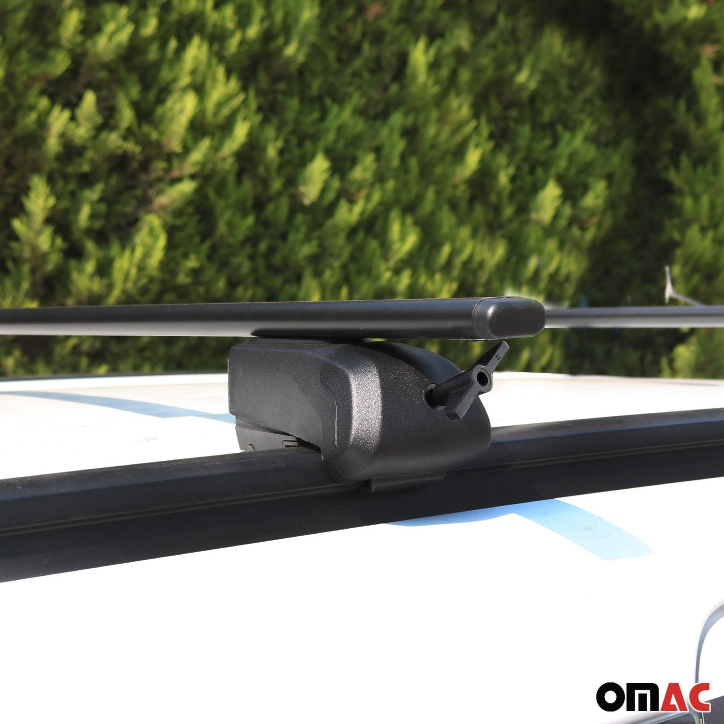 OMAC 55" Roof Racks Cross Bars Luggage Carrier Lockable Durable Iron Black 2 Pcs 9000912XLB