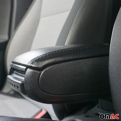 OMAC Black Center Console Armrest for Ford Focus 2015-2018 Plastic PU Leather 1Pc 2608603F