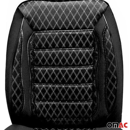 OMAC Front Car Seat Covers Protector for Mercedes Metris 2016-2024 Black 2+1 Set A008482
