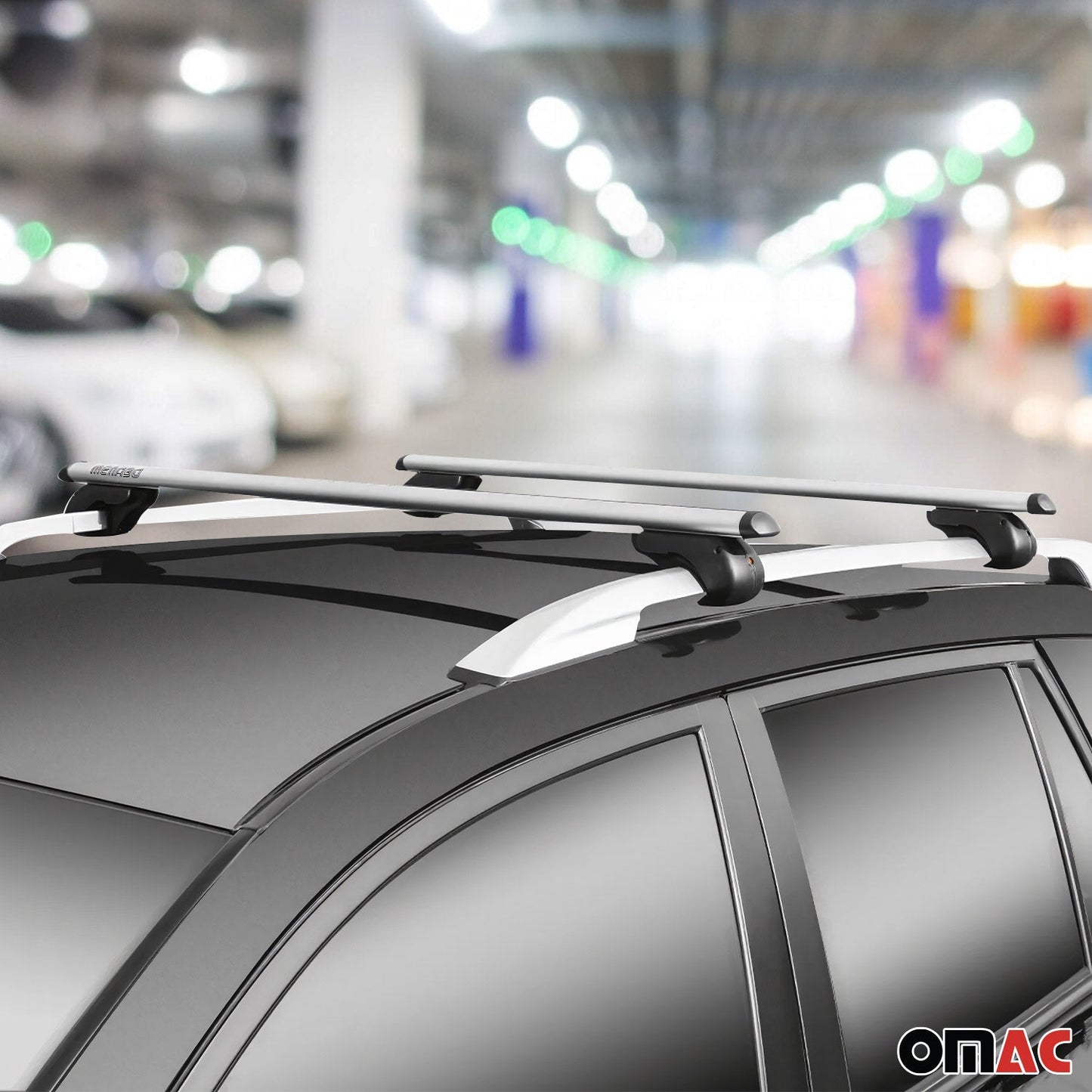 2004-2009 Cadillac SRX Roof Rack Cross Bars Black Carrier 2 Pcs