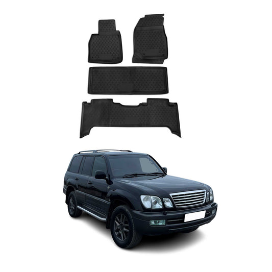1998-2007 Lexus LX 470 Floor Mats Liners Full Set All Weather Black