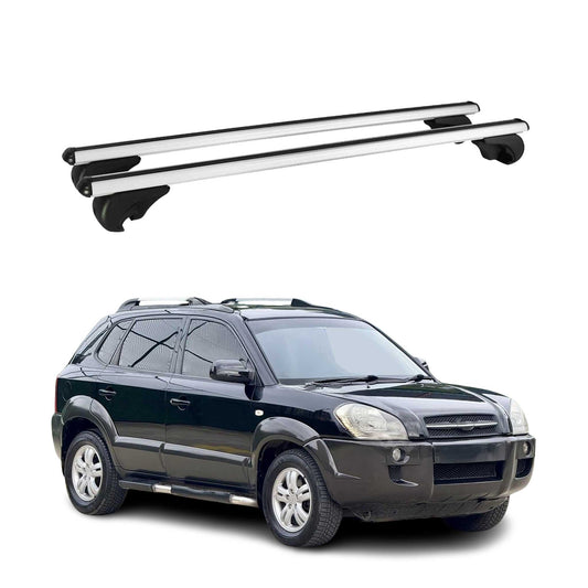 2005-2009 Hyundai Tucson Roof Rack Cross Bars Silver