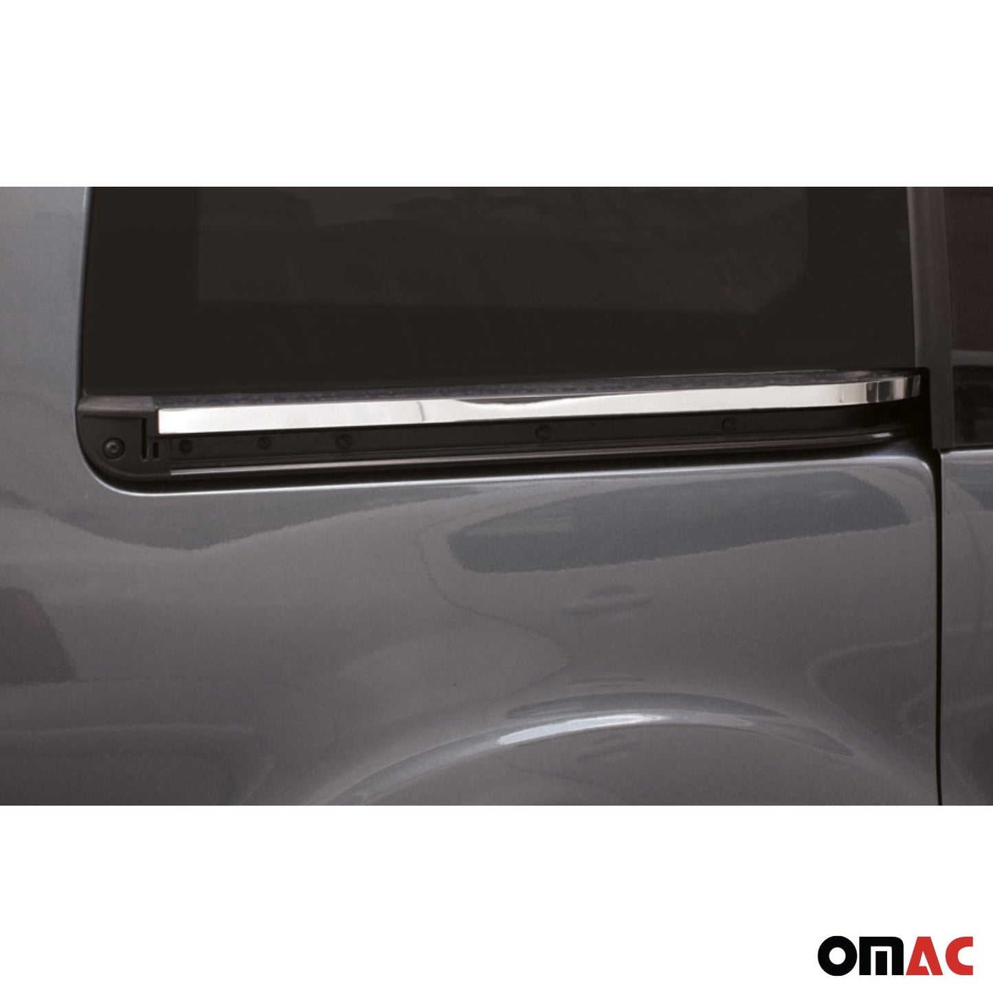 OMAC Side Door Molding Trim for Citroen Berlingo 2008-2019 Steel Silver 2x 5723132