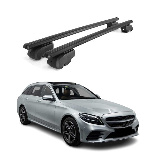 2015-2021 Mercedes C Class S205 Wagon Roof Rack Cross Bars Black