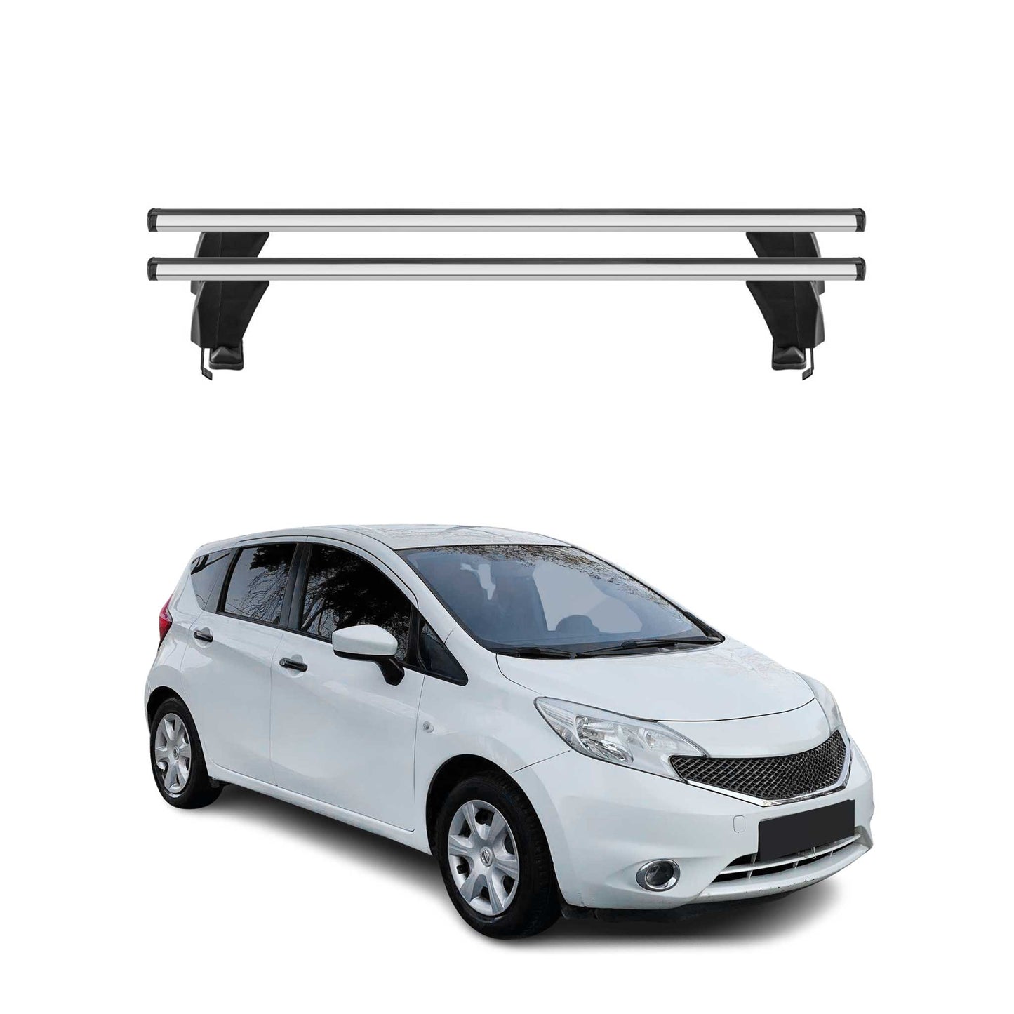 2012-2019 Nissan Versa Roof Rack Cross Bars Silver