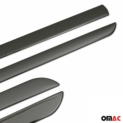 OMAC Side Door Molding Trim Skirt Garnish for Chevrolet Stainless Steel Dark 4 Pcs U028544