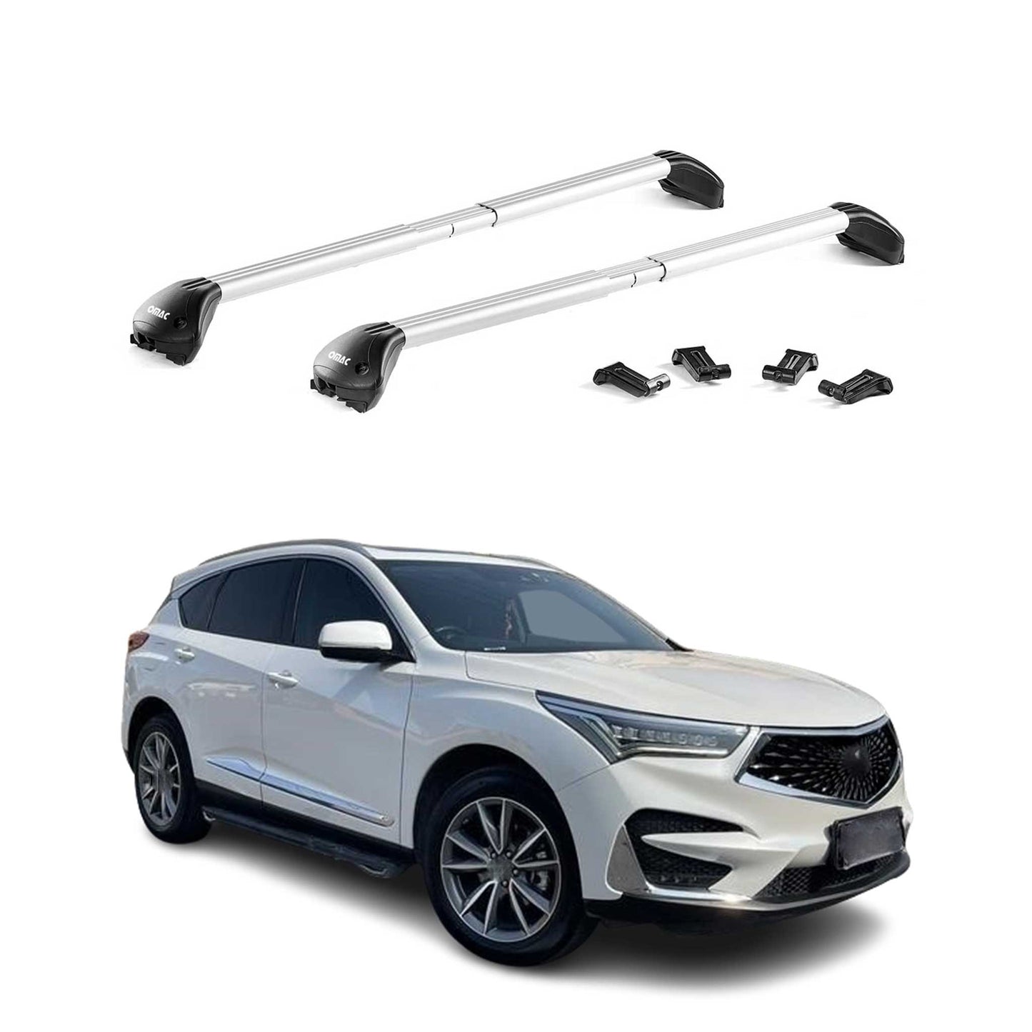 2019-2024 Acura RDX Roof Rack Cross Bars Black Luggage Carrier 2 Pcs