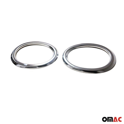 OMAC Fog Light Lamp Bezel Cover for Chevrolet Cruze 2011-2014 Sedan Steel Silver 2Pcs 1607103