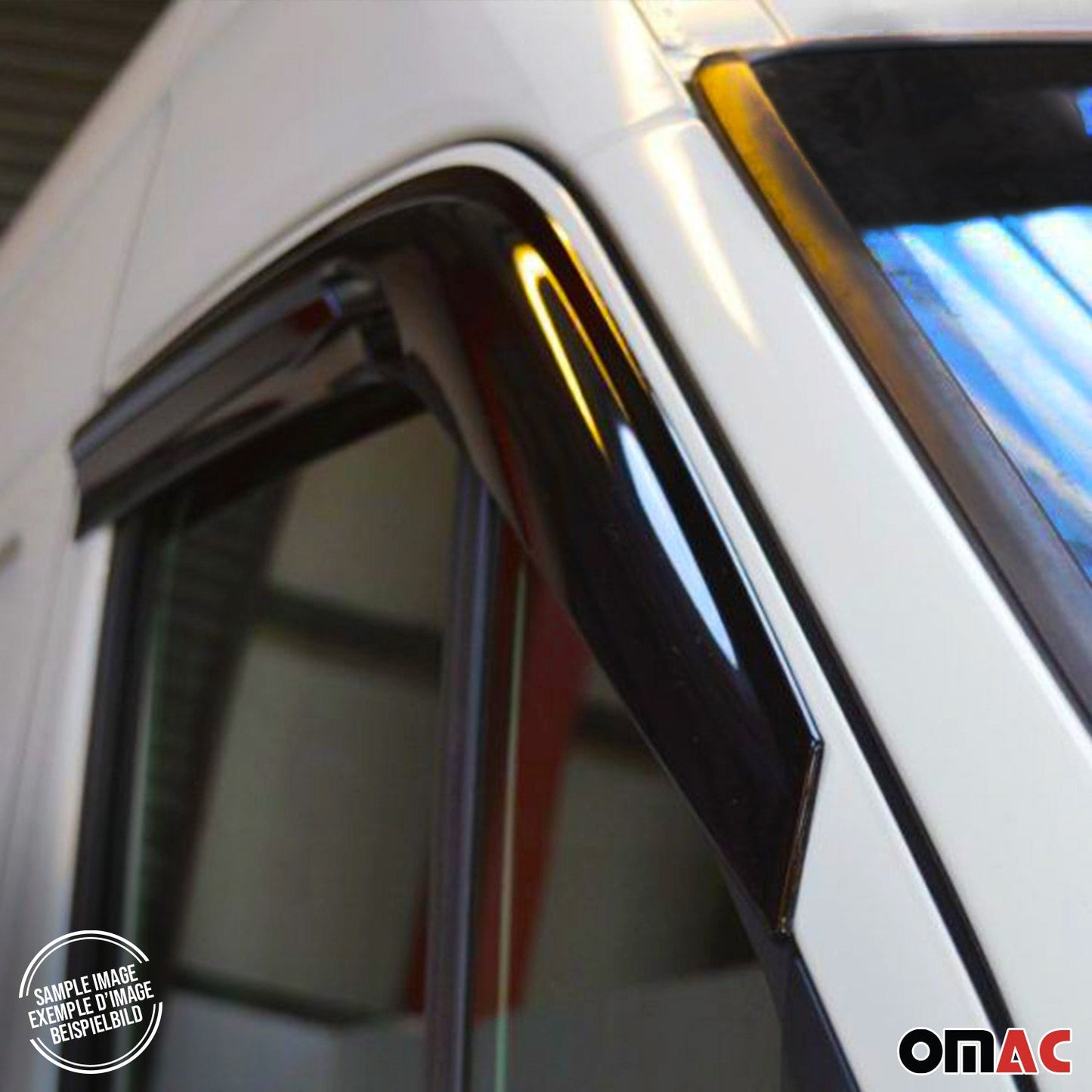 OMAC Window Visor Vent Rain Deflector for Mercedes Sprinter W906 2010-2018 Smoke 2x 4724201