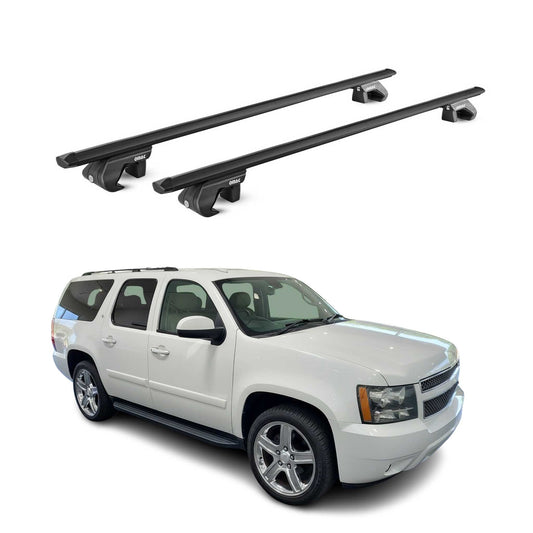 2007-2014 Chevrolet Suburban 1500 Roof Rack Cross Bars Black Carrier 2 Pcs