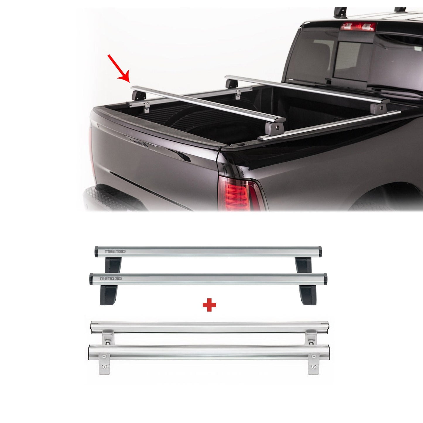 OMAC Truck Bed Rack System for Toyota Tundra Alu Pick Up Sliding Rack 4Pcs A053332