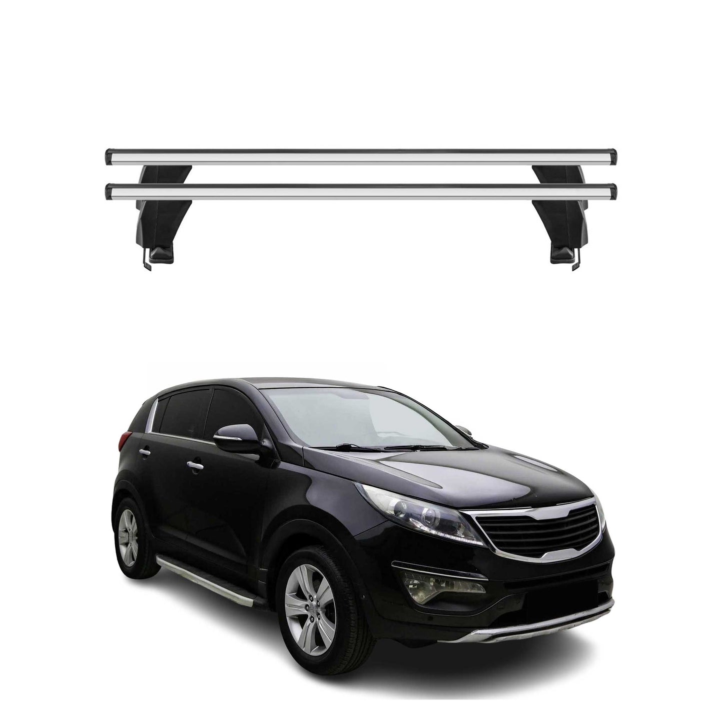 2011-2014 Kia Sportage Roof Rack Cross Bars Silver