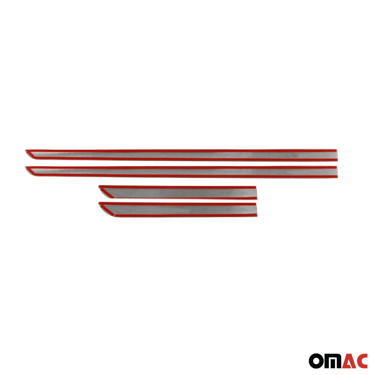 OMAC Side Door Molding Trim Skirt Garnish for Jeep Compass 2011-2016 Steel 4 Pcs 1718131