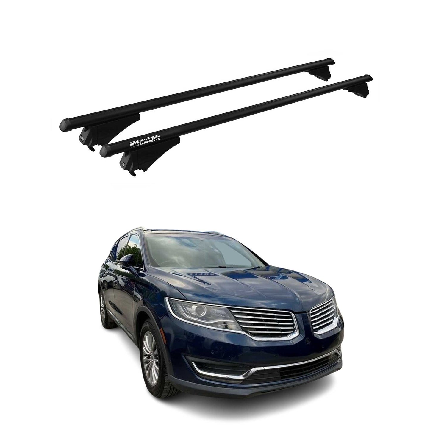 2016-2018 Lincoln MKX Roof Rack Cross Bars Black