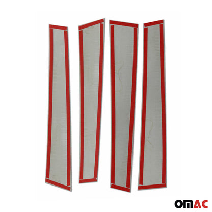 2015-2021 VW Golf Mk7 Window B Pillar Posts Door Trim Cover Stainless Steel Silver 4x