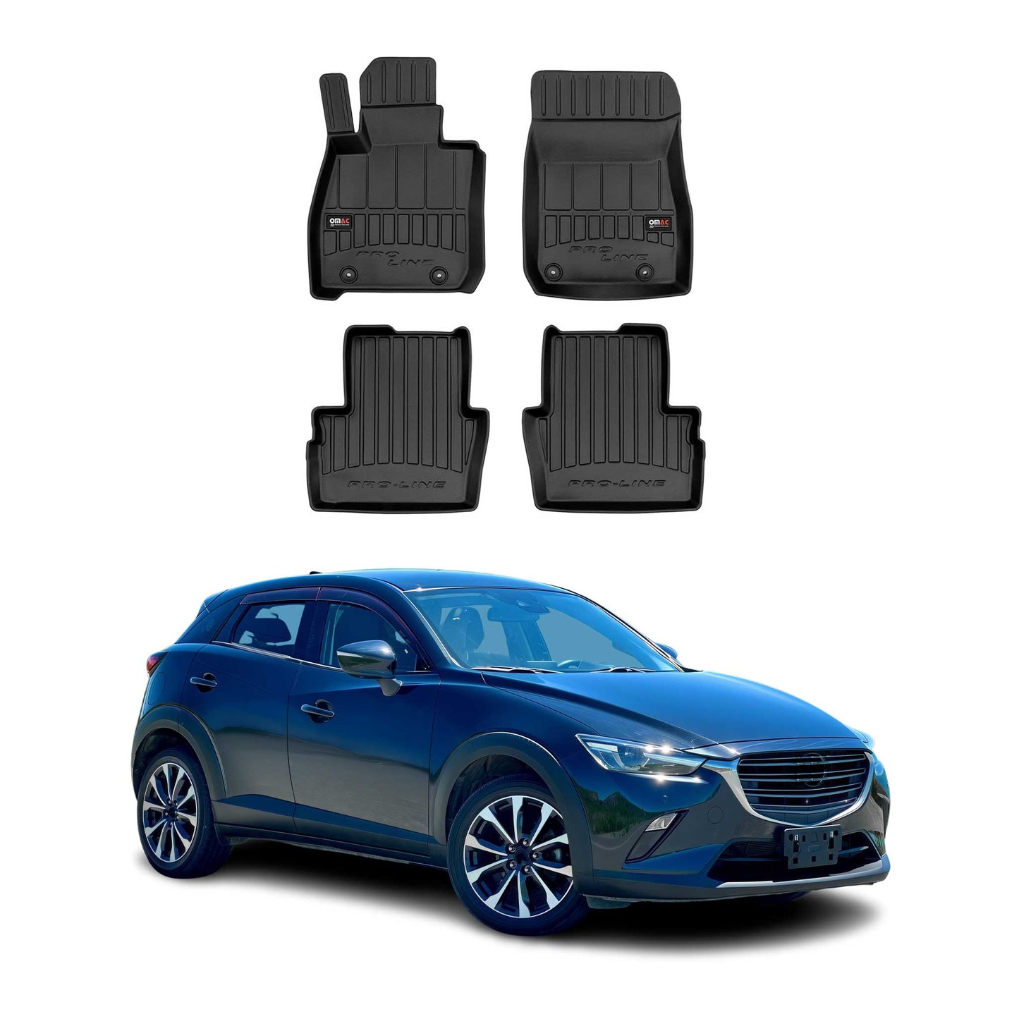 2016-2023 Mazda CX-3 Premium Floor Mats Liners Full Set All Weather Heavy Duty