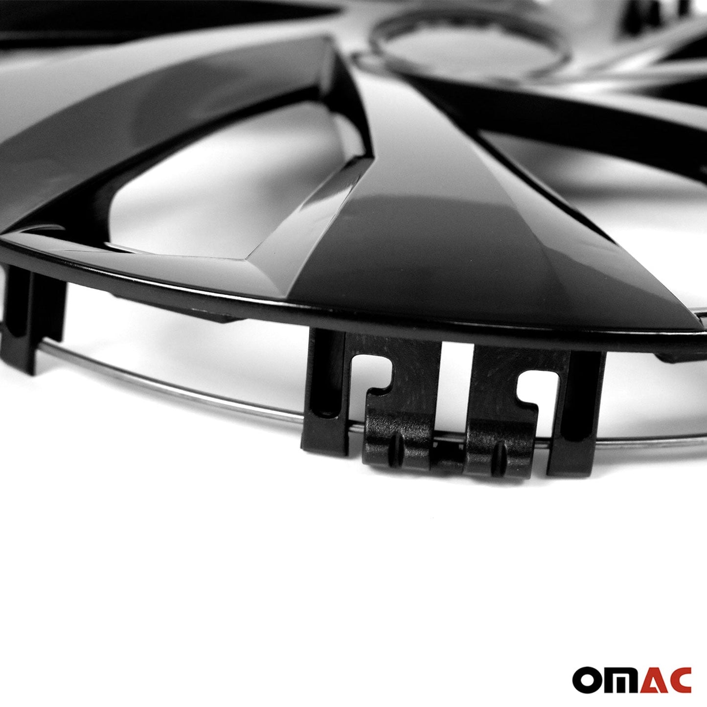 OMAC 15 Inch Wheel Rim Covers Hubcaps for Alfa Romeo Black Gloss G002448