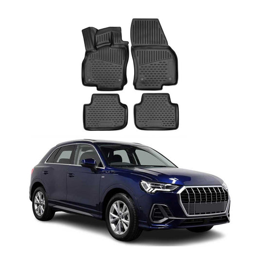2019-2025 Audi Q3 Floor Mats Liners Full Set All Weather Black