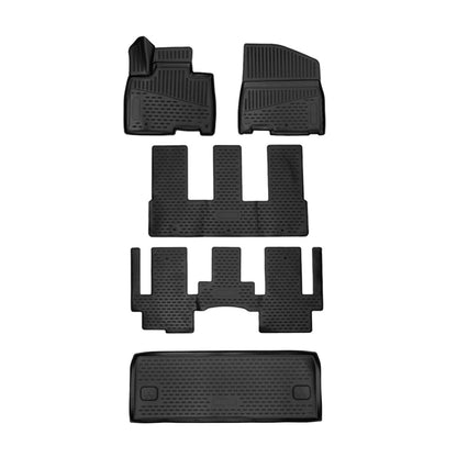 OMAC Custom Floor Mats & Cargo Liners for Kia Carnival 2022-2024 Black 5 Pcs 4041444-250