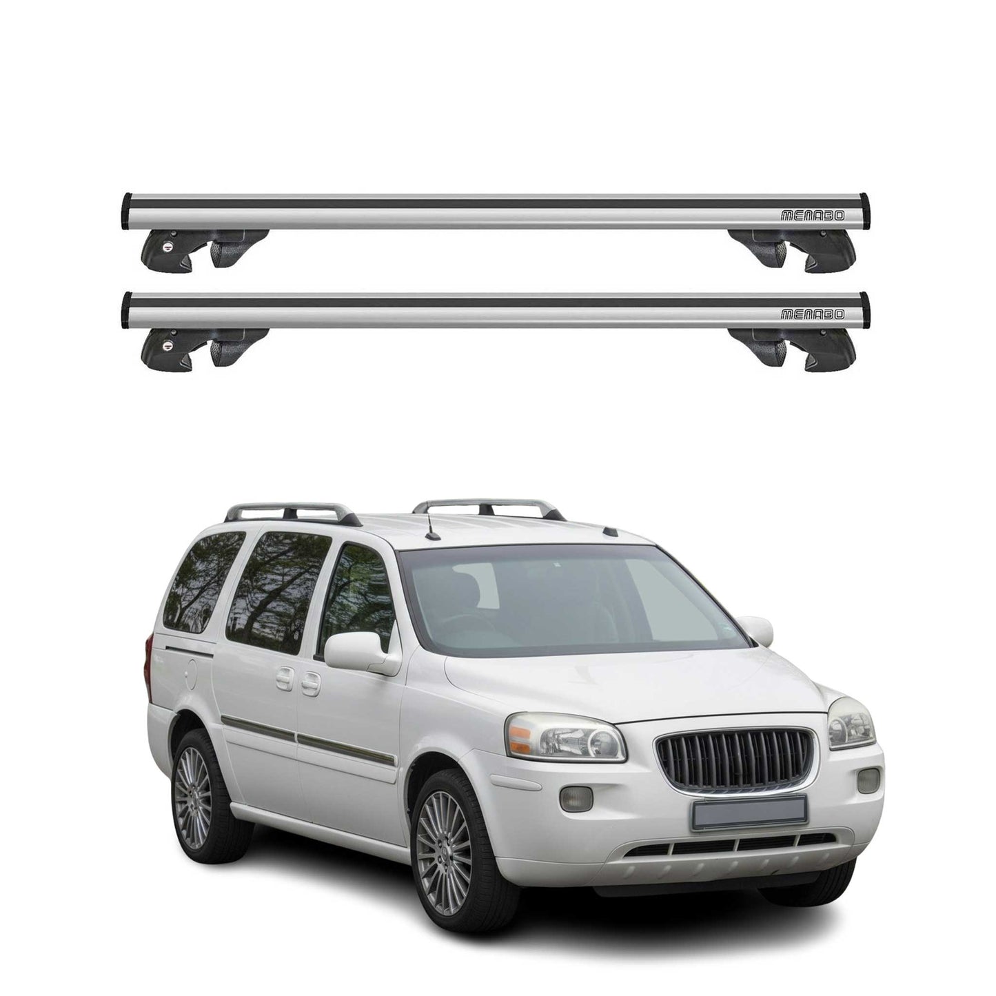 2005-2007 Buick Terraza Roof Rack Cross Bars Silver