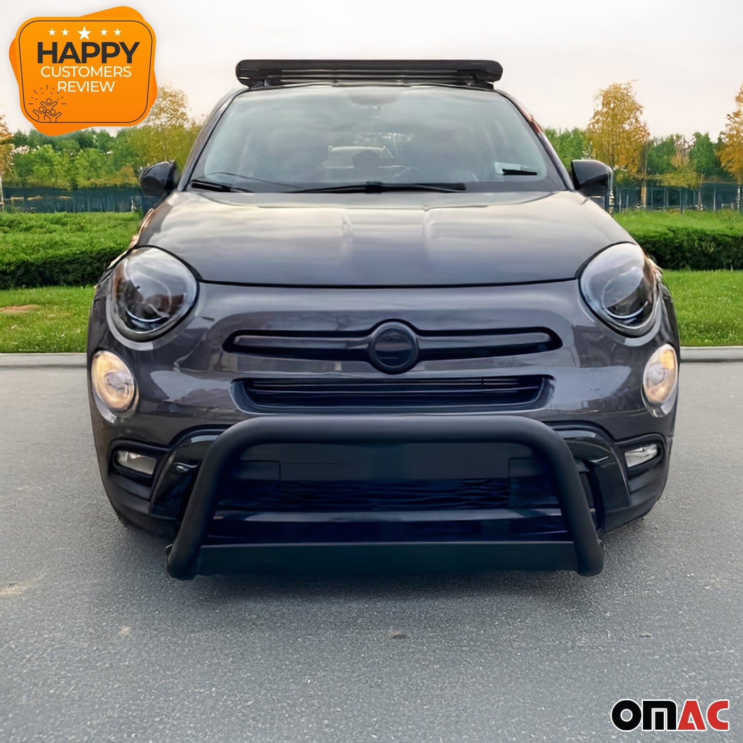 2016-2018 Fiat 500X Bull Bar Push Front Bumper Grille Black 1 Pc