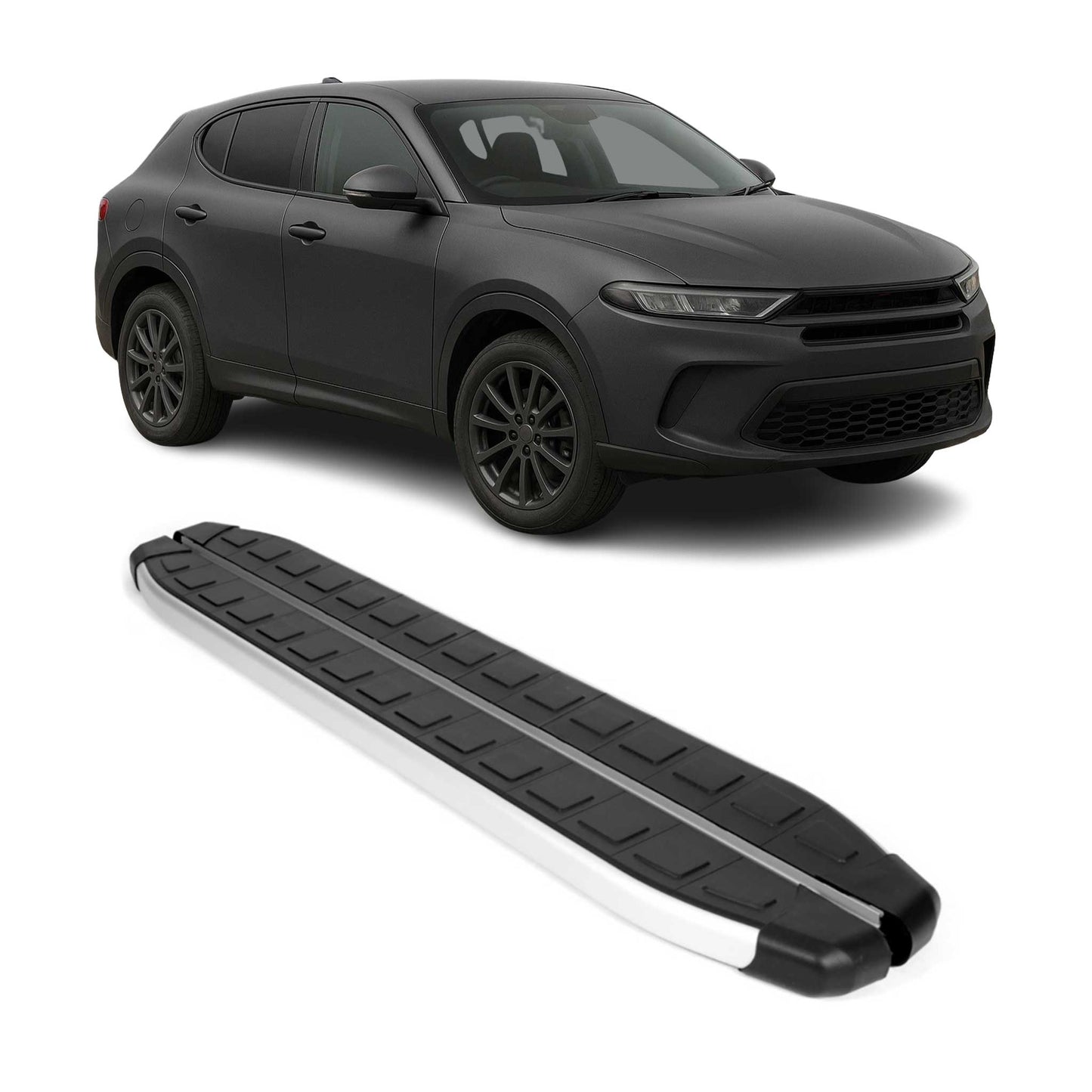 2023-2025 Dodge Hornet Running Boards Side Steps Silver & Black