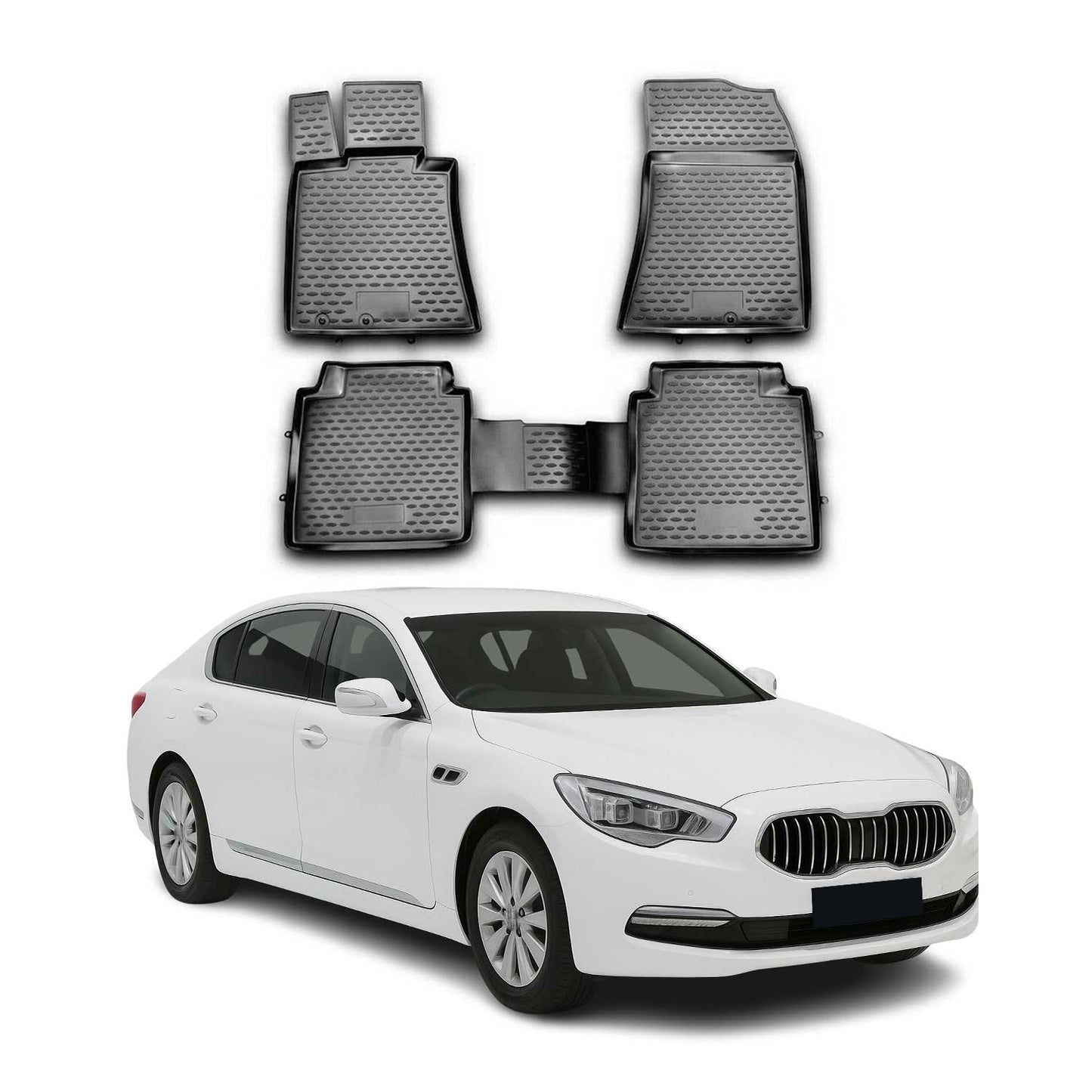 2015-2017 Kia K900 Floor Mats Liners Full Set All Weather Black