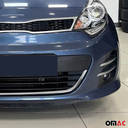 2012-2017 Kia Rio Hatchback Front Bumper Grill Trim Molding Stainless Steel Silver 1Pc